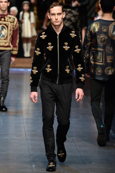 Модель 18 из мужской коллекции Dolce & Gabbana осень-зима 2015-2016